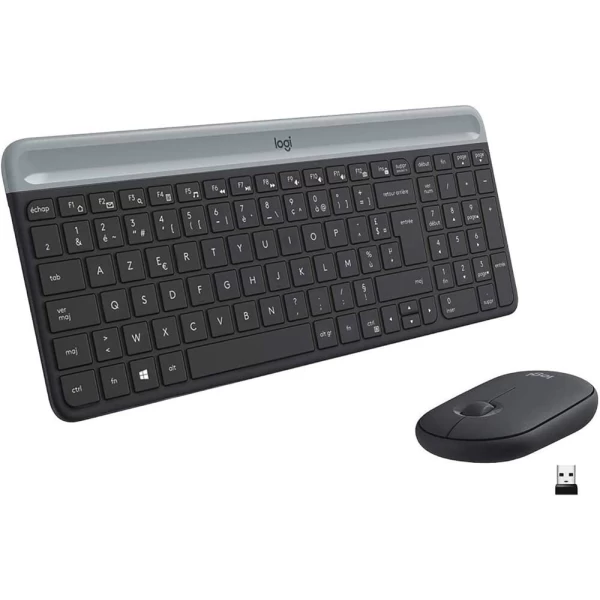 Logitech - ensemble clavier + souris sans fil et silencieux