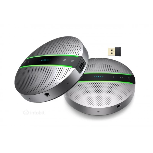 Microphone omnidirectionnel usb, bluetooth, batterie, infobit ispeaker m400